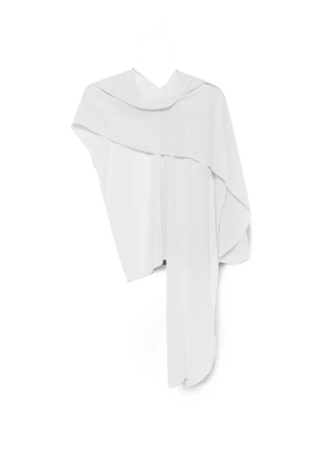 Patrizia Pepe draped asymmetric scarf - White