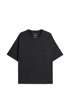 Y-3 logo-print raglan-sleeve T-shirt - Black