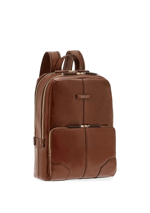 The Bridge Vespucci leather double-zip backpack - Brown