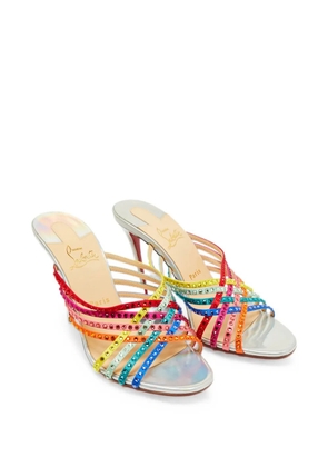Christian Louboutin Pre-Owned Marthastrass embellished slide sandals - Red