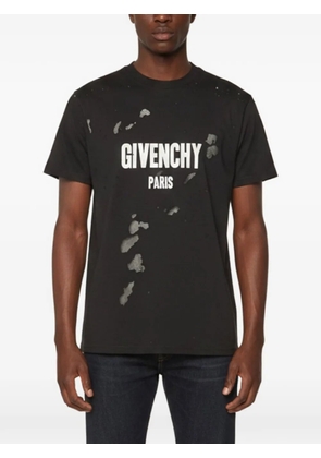 Givenchy Pre-Owned distressed logo-print T-shirt - Black