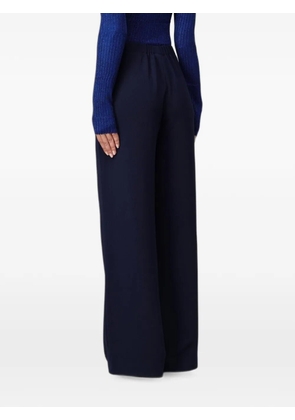 Emporio Armani pleated crêpe trousers - Blue