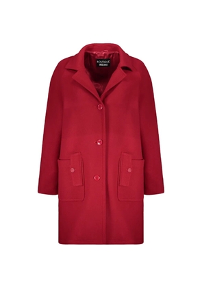 Boutique Moschino button-fastening patch-pocket coat - Red