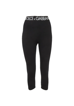 Dolce & Gabbana Pre-Owned logo waistband leggings - Black