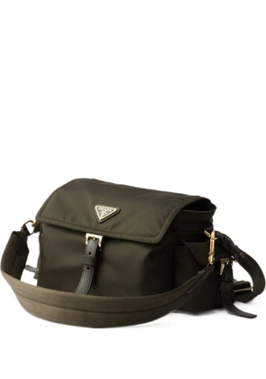 Prada Explore medium Re-Nylon shoulder bag with flap - Green