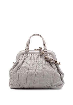 Christian Dior Pre-Owned 2011 Lambskin Gaufre Cannage Delices Frame satchel - Grey