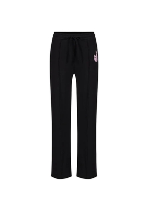 Iceberg logo-patch drawstring track pants - Black