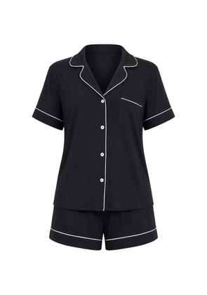 Eberjey Gisele piping-detail pajamas - Black