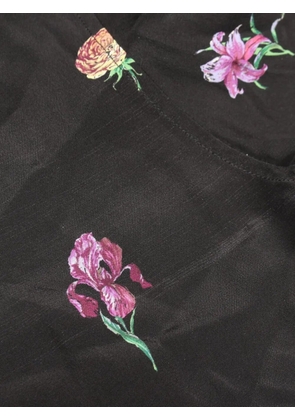 Saint Laurent Pre-Owned 2000s floral-detail shirt - Black