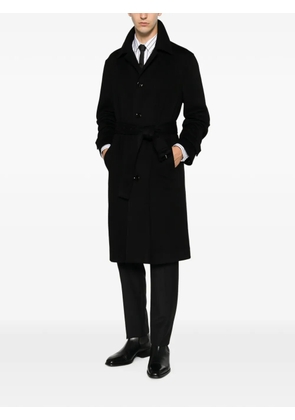 Lardini belted single-breasted coat - Black