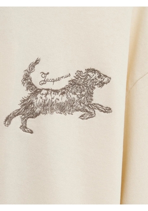 Jacquemus The Rita dog-embroidered T-shirt - Neutrals