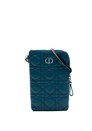 Christian Dior Pre-Owned 2020 Supple Calfskin Cannage Caro Multifunctional Pouch crossbody bag - Blue
