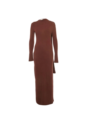 Reformation scarf-detail knitted maxi dress - Brown