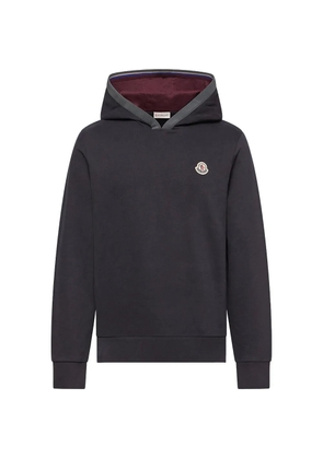 Moncler logo-patch hoodie - Blue