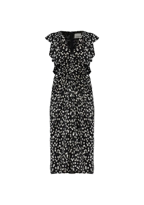 ISABEL MARANT floral-print ruffled dress - Black