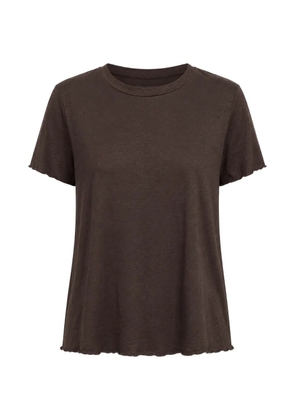 Labo Art lettuce-hem T-shirt - Brown