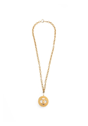 CHANEL Pre-Owned logo-pendant necklace - Gold