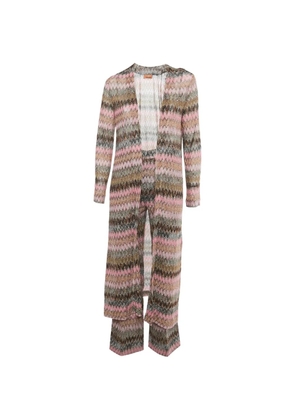 Missoni Pre-Owned zig-zag knit trousers and cardigan set - Pink