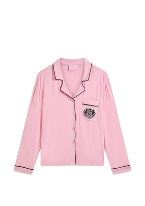 Juicy Couture logo-crest shirt and trousers pajamas set - Pink