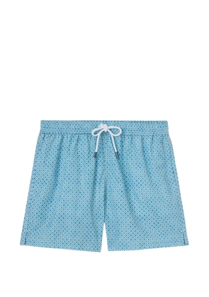 Fedeli Madeira geometric-print swim shorts - Blue