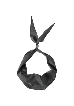 Brunello Cucinelli virgin wool organza necktie with monili - Grey