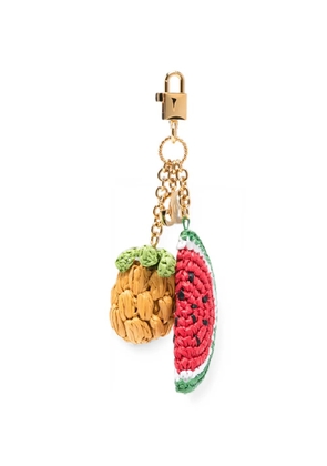 Dolce & Gabbana fruit-charm DG-logo keyring - Red