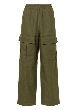 Acne Studios logo-embroidered cargo trousers - Green