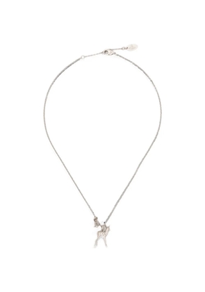 Vivienne Westwood small Monette deer-pendant necklace - Silver