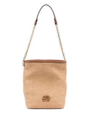Karl Lagerfeld K/Autograph woven chain-strap bag - Neutrals