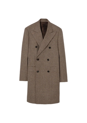 Burberry wool linen-blend Denbury tailored coat - Brown