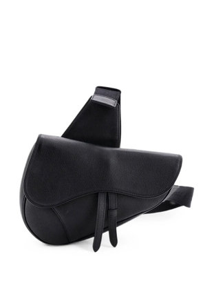 Christian Dior Pre-Owned Saddle Leather crossbody bag - Black