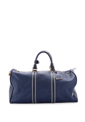 Louis Vuitton Pre-Owned Keepall Bag Tobago Leather 50 travel bag - Blue