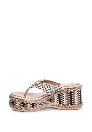 AMAMBAIH Ramona woven platform sandals - Neutrals