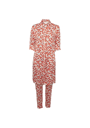 Victoria Victoria Beckham cherry-print tunic trousers set - White