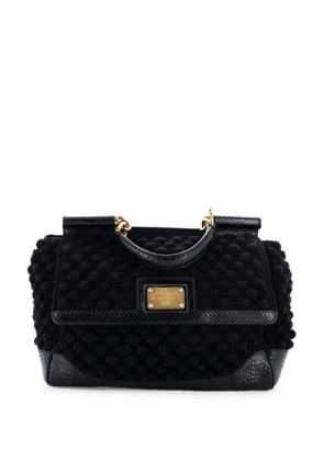 Dolce & Gabbana Pre-Owned Miss Sicily Bag Crochet Large satchel - Black