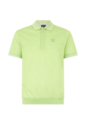 Paul & Shark logo-embroidered tipped polo shirt - Green