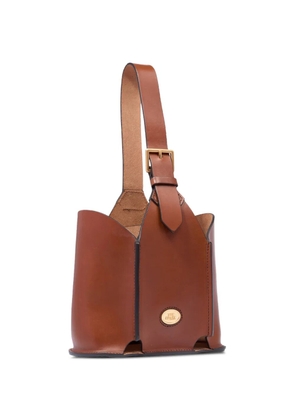 The Bridge buckle-fastening leather bottle holder - Brown
