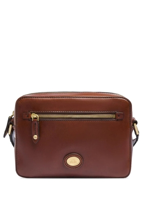 The Bridge Story zip-front leather messenger bag - Brown