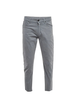 Zegna cotton slim-fit gabardine trousers - Grey