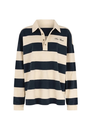 Love Stories striped long-sleeve polo shirt - Blue