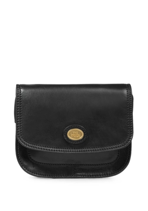 The Bridge logo-plaque leather cross body bag - Black