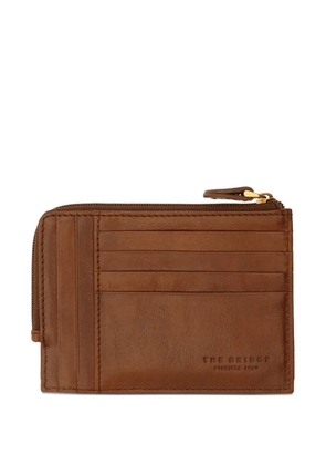 The Bridge zip-around leather card holder - Brown