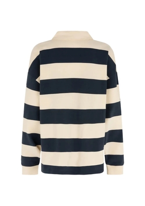 Love Stories striped long-sleeve polo shirt - Blue