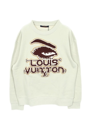 Louis Vuitton Pre-Owned embroidered-motif sweatshirt - Green