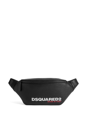 DSQUARED2 logo-print leather belt bag - Black