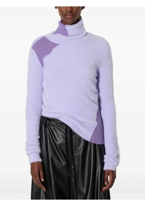 MM6 Maison Margiela roll-neck panelled sweater - Purple