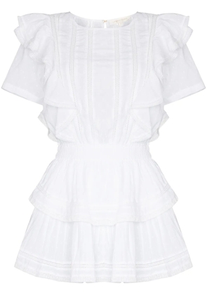 LoveShackFancy Natasha ruffle-trim minidress - White
