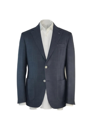 Eleventy plaid notch-lapel blazer - Blue
