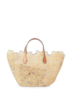 Ermanno Scervino floral-lace tote bag - Neutrals