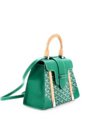 Goyard Pre-Owned Saigon Top Handle Bag Coated Canvas with Leather PM satchel - Green